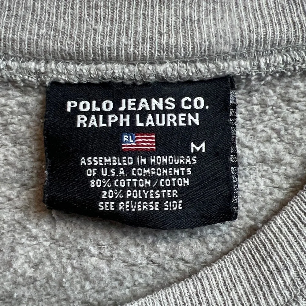 Vintage 90s Polo Ralph Lauren Company Large American Flag Preppy Sweatshirt M